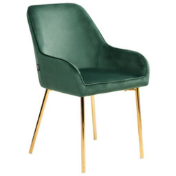 Beliani Set Of 2 Dining Chairs Loverna Velvet Green - thumbnail 6
