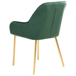 Beliani Set Of 2 Dining Chairs Loverna Velvet Green - thumbnail 5