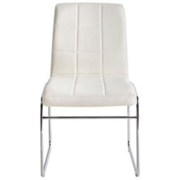 Beliani Set Of 2 Dining Chairs Kiron Faux Leather White - thumbnail 5