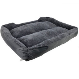 Actiaspet Faux Fur Pet Bed Black/grey Xxl - thumbnail 4