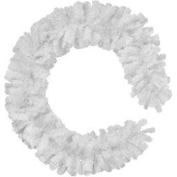 Tectake Christmas Garland In Detailed And Lifelike Look, 270 Cm Long - White - thumbnail 1