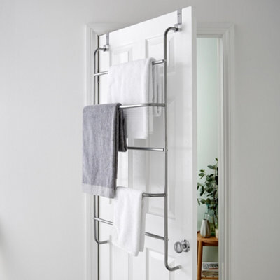 House Of Home 5 Tier Over Door Towel Rail & Clothes Airer Hanging Storage Rack - image 1