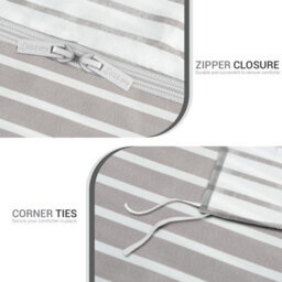 Lazzaro Double Duvet Set Luxury Brushed Microfiber Duvet Cover Double Ultrasoft Breathable With Zipper Closure - thumbnail 7