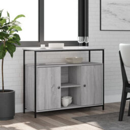 Berkfield Classic Sideboard Grey Sonoma 100X35X80 Cm Engineered Wood - thumbnail 2