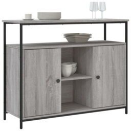 Berkfield Classic Sideboard Grey Sonoma 100X35X80 Cm Engineered Wood - thumbnail 3