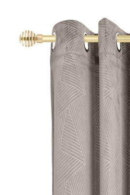 Unknown 16-19mm Fenton Extendable Eyelet Metal Curtain Pole Set Gold 160-300Cm - image 1