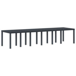 Berkfield Garden Dining Set 15 Pcs Anthracite Polt Rattan - thumbnail 4