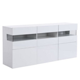 Furniture in Fashion Kirsten High Gloss Sideboard In White With Led Lighting - thumbnail 3