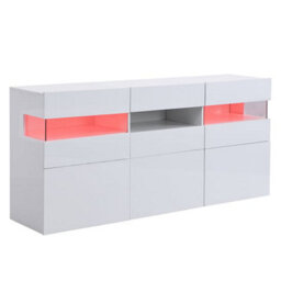 Furniture in Fashion Kirsten High Gloss Sideboard In White With Led Lighting - thumbnail 6