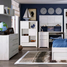 Furniture To Go Angel 1 Door 2+3 Drawer Chest In White Craft Oak - thumbnail 4