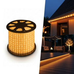 Pegdev - Pdl Static Led Rope Light Kit 13mm Pvc Tube Warm White 36 Leds Per Metre With Wiring Accessories Indoor Outdoor 90M - thumbnail 4