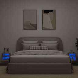 Walplus Tv Wall Cabinets With Led Lights 2 Pcs Sonoma Oak 30X28.5X30 Cm - thumbnail 3