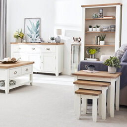 The Furniture Market Cheshire White Painted Nest Of 3 Tables - thumbnail 6