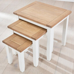 The Furniture Market Cheshire White Painted Nest Of 3 Tables - thumbnail 8