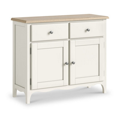 Roseland Furniture Celine Coconut White Oak Top Small Sideboard - image 1