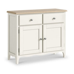 Roseland Furniture Celine Coconut White Oak Top Small Sideboard