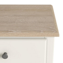 Roseland Furniture Celine Coconut White Oak Top Small Sideboard - thumbnail 7