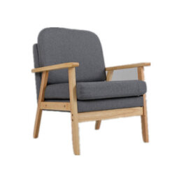Gainoom Mid-Century Accent Chair Modern Upholstered Linen Fabric Armchair