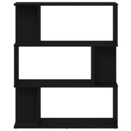 Berkfield Elegant Bookcase Black Oak 80X24X96 Cm Engineered Wood - thumbnail 5