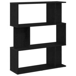 Berkfield Elegant Bookcase Black Oak 80X24X96 Cm Engineered Wood - thumbnail 7