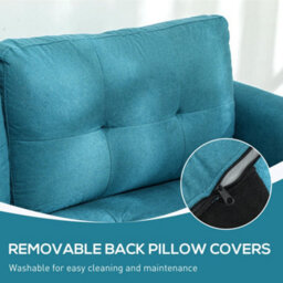 Wyld Haus Torono Aqua Blue 3 Seater Modular L-Shaped Sofa With Built-In Storage And Ottoman - thumbnail 7