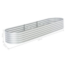 Berkfield Garden Raised Bed 320X80X44 Cm Galvanised Steel Silver - thumbnail 8
