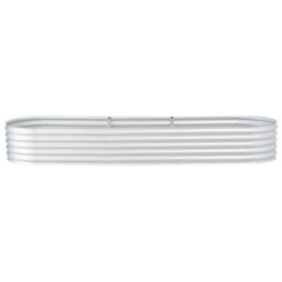Berkfield Garden Raised Bed 320X80X44 Cm Galvanised Steel Silver - thumbnail 4