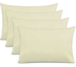 Lazzaro Premium 100% Egyptian Cotton Pillowcases 300 Thread Count 4 Pack Breathable Ultrasoft - thumbnail 1