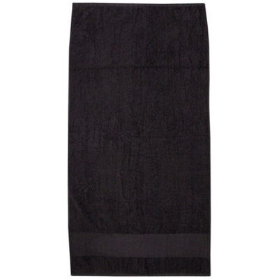 Towel City Printable Border Hand Towel Black (One Size)