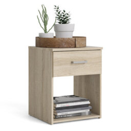 Furniture To Go Space Bedside 1 Drawer In Oak (W) 37.6 X  (H) 47.5 X  (D) 35.9Cm - thumbnail 6