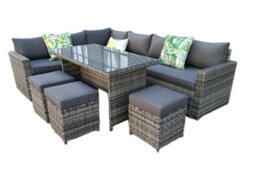 Outdoor Living (NW) Ltd The Tarporley 9 Seat Corner Rattan Dining Set - Fixed Table - thumbnail 4