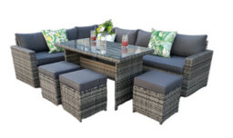 Outdoor Living (NW) Ltd The Tarporley 9 Seat Corner Rattan Dining Set - Fixed Table - thumbnail 6