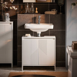 Sobuy Bzr157-W, Under Sink Cabinet Bathroom Vanity Unit Bathroom Storage Cabinet With 2 Doors,white,w30Xd60Xh60 - thumbnail 2