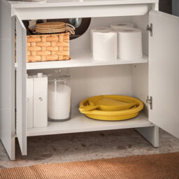 Sobuy Bzr157-W, Under Sink Cabinet Bathroom Vanity Unit Bathroom Storage Cabinet With 2 Doors,white,w30Xd60Xh60 - thumbnail 6
