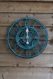Marco Paul Large Outdoor Wall Clock 12 In Outside Waterproof Garden Clock - thumbnail 5