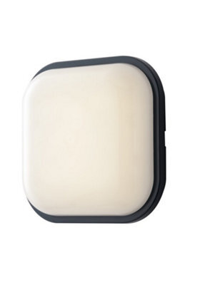 Luminosa Lighting Luminosa Ever Outdoor Integrated Led Flush Ceiling Lamp, Anthracite, Ip65, 4000K