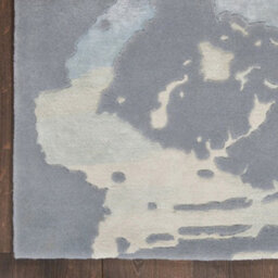 Silver Handmade Wool Handmade Luxurious Modern Optical/ (3D) Rug For Living Room And Bedroom-259Cm X 351Cm - thumbnail 6