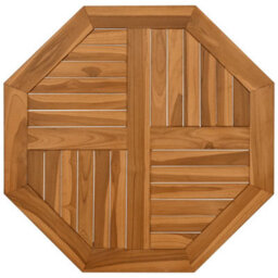 Berkfield Table Top 70X70X2.5 Cm Octagonal Solid Wood Teak - thumbnail 2