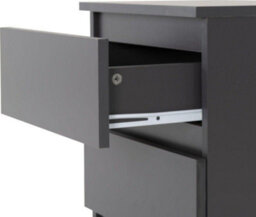 Seconique Malvern 3 Drawer Bedside - L40 X W40 X H60 Cm - Grey - thumbnail 6
