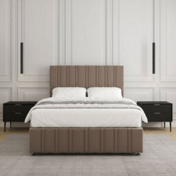 REGIONAL FURNISHINGS Divan Bed Set Mink Plush Velvet Upholstered 24Inch Headboard & Footboard & 4 Drawers No Mattress In 3Ft 4Ft 4Ft6 5Ft 6Ft Sizes - thumbnail 3