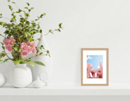 A4 Oak Picture Frame With Mount For A5 (14.8 X 21Cm - 5.8 X 8.3In) Poster, Photo, Artwork, Or Print. - thumbnail 4