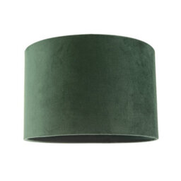 Happy Homewares Soft Velvet Forest Green Fabric Round Lamp Shade For Table Or Pendant - thumbnail 1