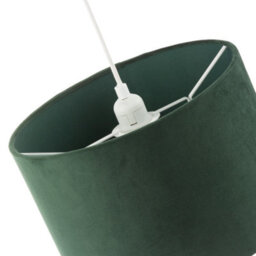 Happy Homewares Soft Velvet Forest Green Fabric Round Lamp Shade For Table Or Pendant - thumbnail 5