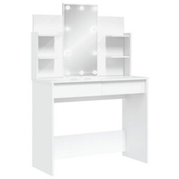 Walplus Dressing Table With Led Lights White 96X40X142 Cm - thumbnail 2