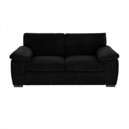 Amalfi Lilly Black Jumbo Cord Fabric Sofa 3 And 2 Seater Set - thumbnail 2
