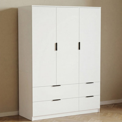 Lassic Vida Designs Trega 3 Door 4 Drawer Wardrobe, White - image 1