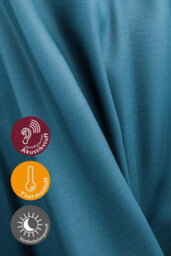 Bricoflor Blackout Curtain With Concealed Loops  - Blue - 2,45 X 1,40 M - Plain - thumbnail 2