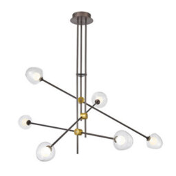 Luminosa Lighting Luminosa Modern Led Hanging Pendant Coffee, Warm White 3000K 1800Lm