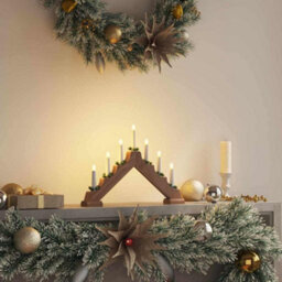 Vidaxl Christmas Candle Bridge 7 Leds Warm White 39.5 X 5 X 29 Cm - thumbnail 1