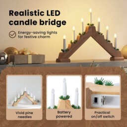 Vidaxl Christmas Candle Bridge 7 Leds Warm White 39.5 X 5 X 29 Cm - thumbnail 8